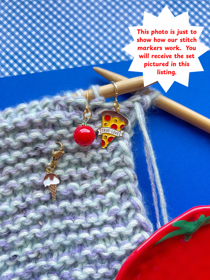 One Mushroom Leverback Stitch Marker, Progress Keepers, Knitting and Crochet